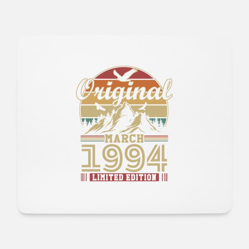 Original März 1994 Jahrgang Jubiläum 1994 - Mousepad (Querformat) - Weiß