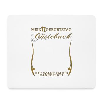 17th Birthday Girl & Boy Guestbook - Mouse Pad (horizontal) - white - Front