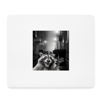 Permet de manger des ordures et de se faire frapper par un raton laveur - Tapis de souris (format paysage) - blanc - Devant