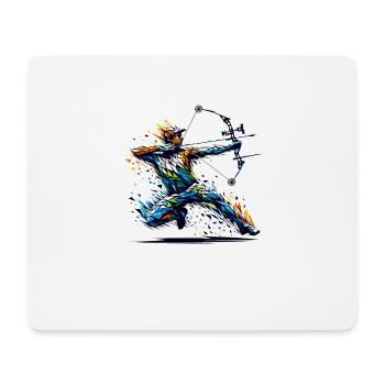 Polygon Art Archer Archery Bow And Arrow Archers - Mouse Pad (horizontal) - white - Front