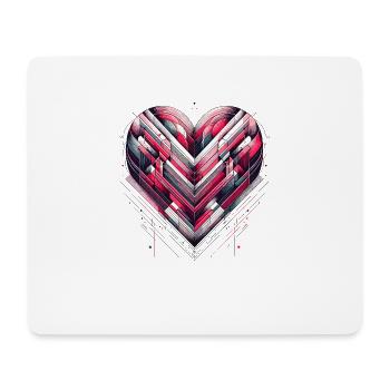 Futuristisches Herz - Mousepad (Querformat) - Weiß - Vorne