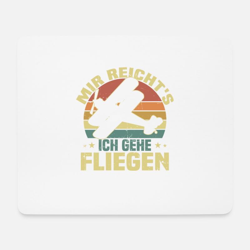 Mir reicht's ich gehe fliegen - Mousepad (Querformat) - Weiß