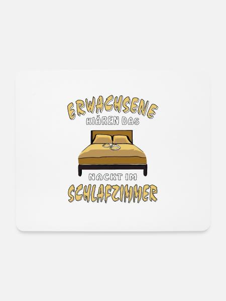 ERWACHSENE NACKT IM SCHLAFZIMMER - Mousepad (Querformat) - Weiß