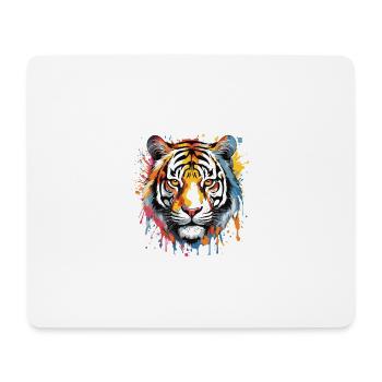 Tiger Pop Art Head - Mouse Pad (horizontal) - white - Front