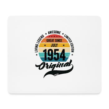 Retro 70 Years July 1954 Birthday Vintage Bday - Mouse Pad (horizontal) - white - Front