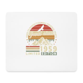 Millésime 1959 - Année de naissance légendaire - Tapis de souris (format paysage) - blanc - Devant