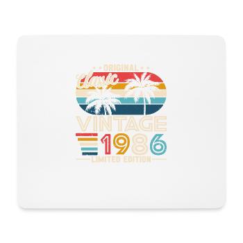 Vintage 1986: Retro Birthday Gift for Legends - Mousepad (Querformat) - Weiß - Vorne
