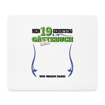 19th Birthday Man and Woman Guestbook - Mouse Pad (horizontal) - white - Front