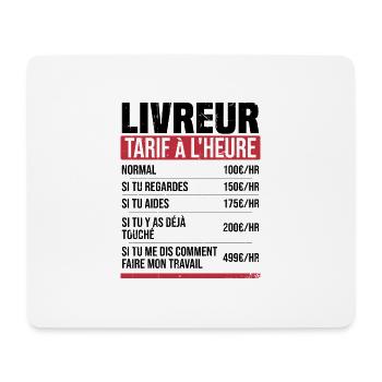 Lieferbote Stundensatz Humor Geschenkidee - Mousepad (Querformat) - Weiß - Vorne