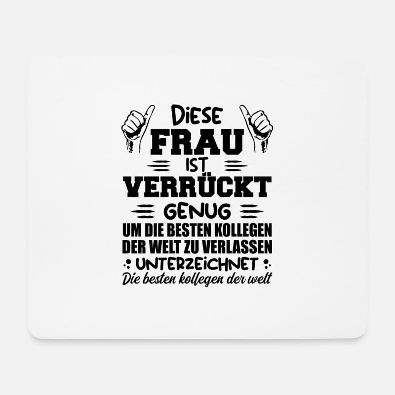 Diese Frau Ist Verrückt Abschiedsgeschenk - Mousepad (Querformat) - Weiß