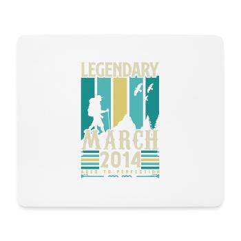 Geburtstag März 2014, Vintage-Geschenk März 2014. - Mousepad (Querformat) - Weiß - Vorne