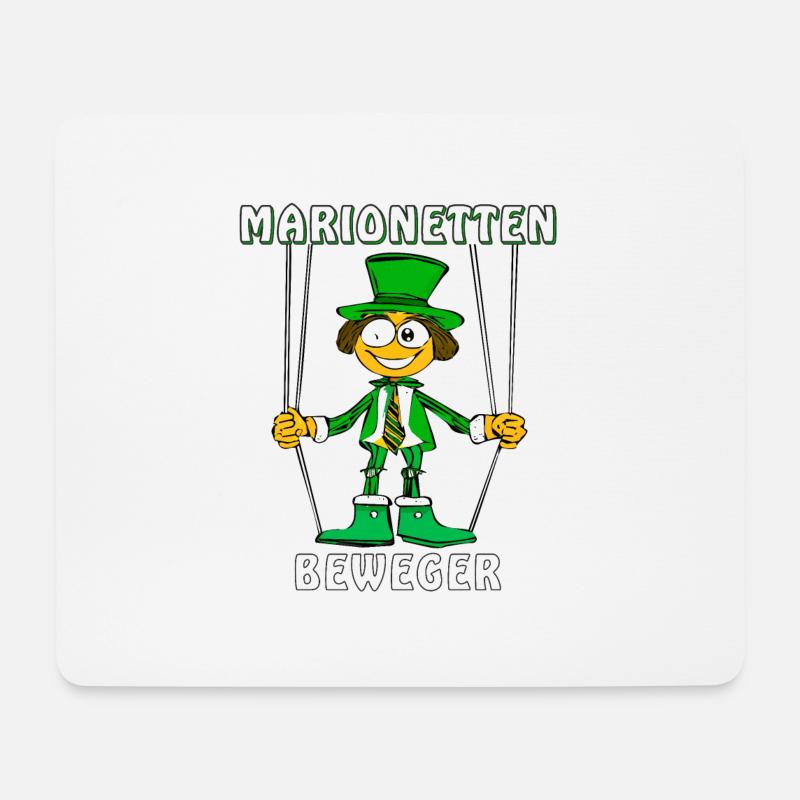 MARIONETTEN BEWEGER - Mousepad (Querformat) - Weiß