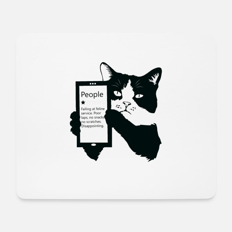 1 Stern Menschen Lustiger Katzenliebhaber Versagt Bei Katze - Mousepad (Querformat) - Weiß