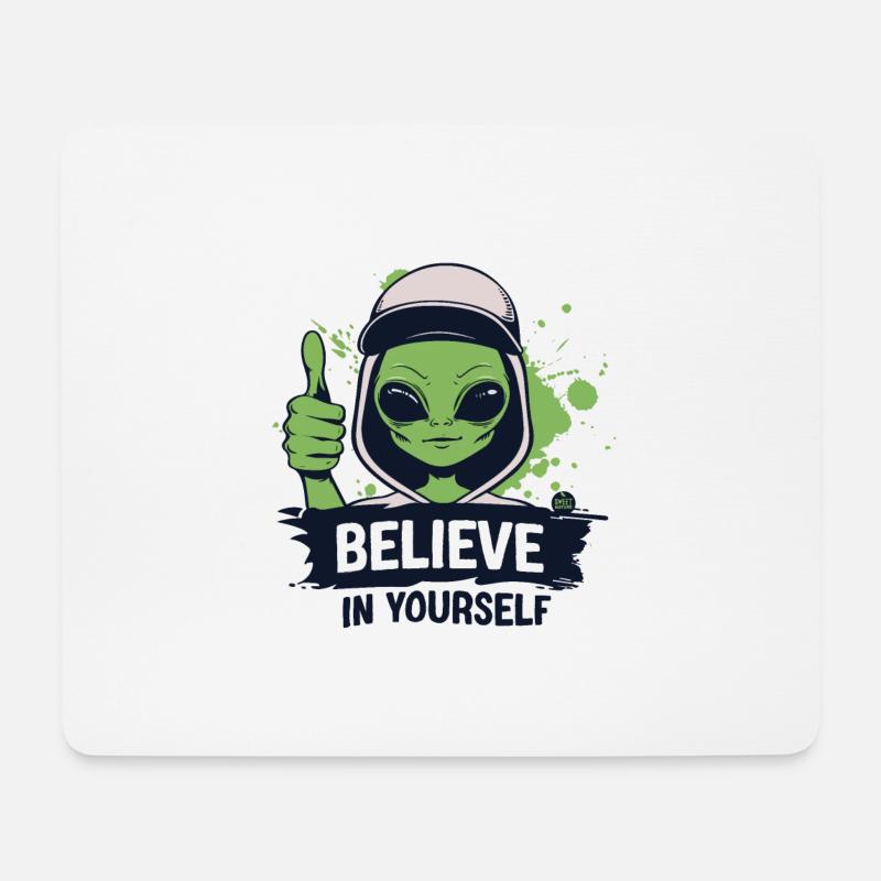 Galaktisches Selbstvertrauen - Mousepad (Querformat) - Weiß