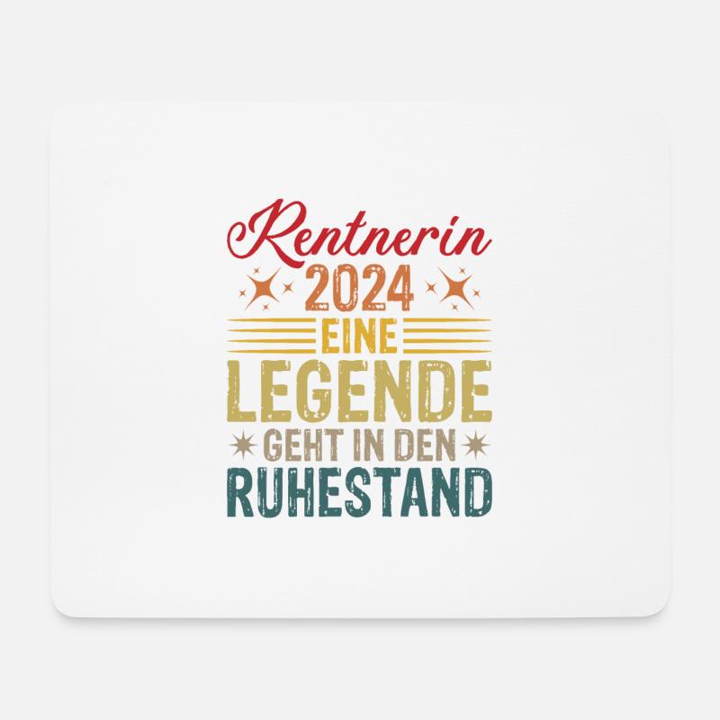 Rentnerin 2024 Eine Legende Geht In Rente - Mousepad (Querformat) - Weiß