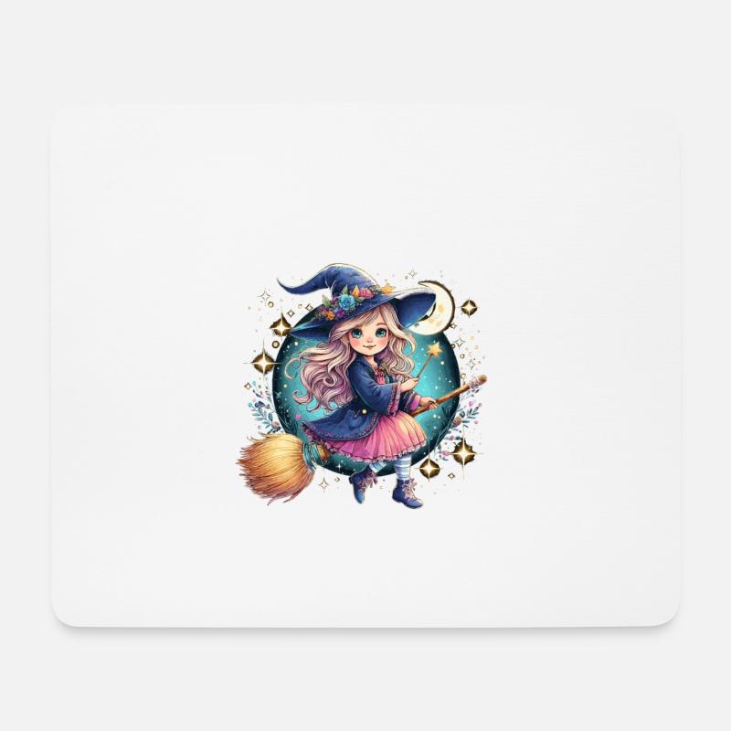 Hexe in Ausbildung - Mousepad (Querformat) - Weiß