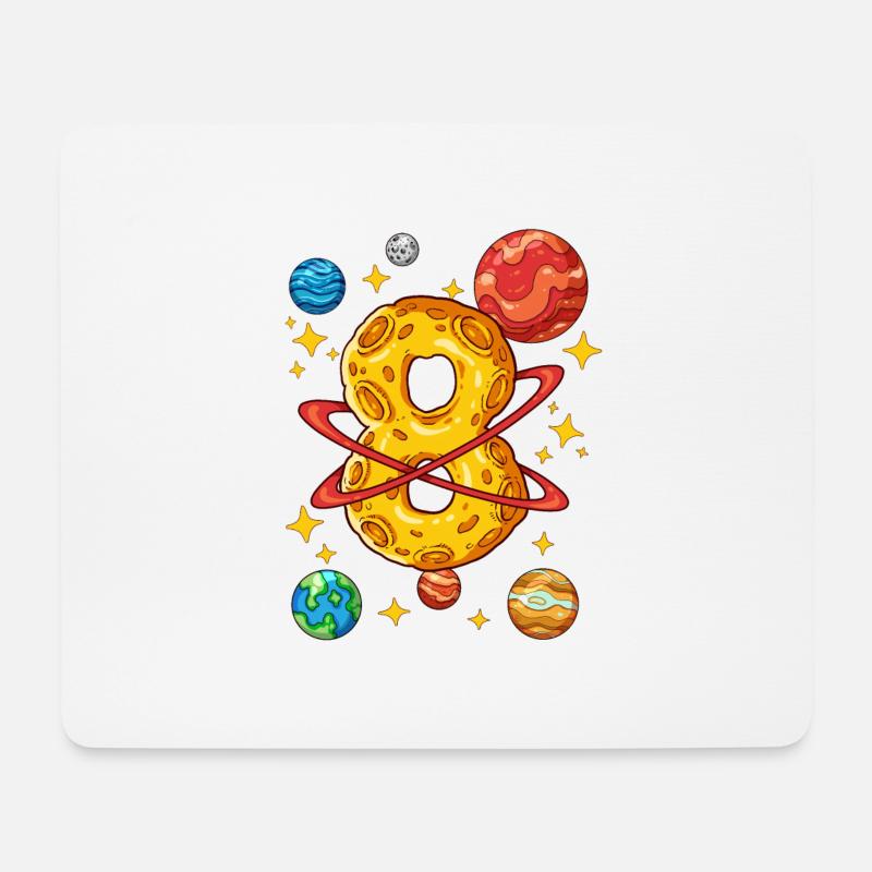 8 Geburtstag Weltall Weltraum Astronaut 8 Jahre - Mousepad (Querformat) - Weiß