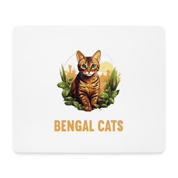 Bengal Cat Bengalkatze - Mousepad (Querformat) - Weiß - Vorne