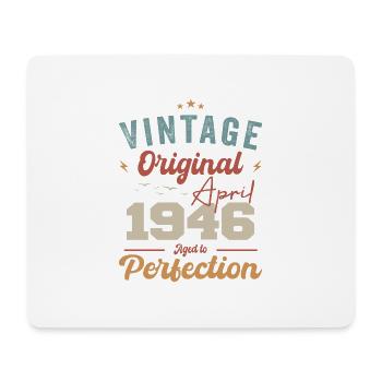 Vintage né avril 1946 cadeau d’anniversaire - Tapis de souris (format paysage) - blanc - Devant