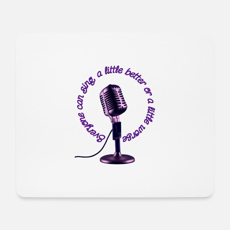 Singen kann jeder - Mousepad (Querformat) - Weiß