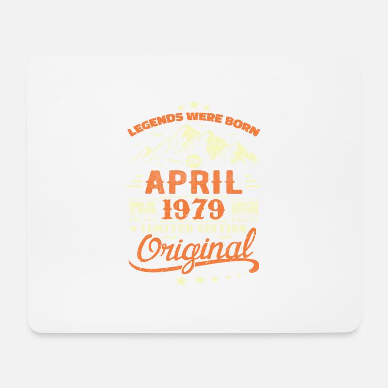 April 1979 Geburtstagsgeschenk 1979 Legenden April - Mousepad (Querformat) - Weiß