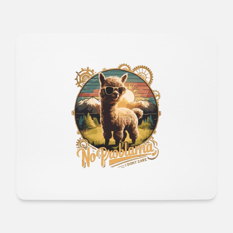 No problama , i don care - Mousepad (Querformat) - Weiß