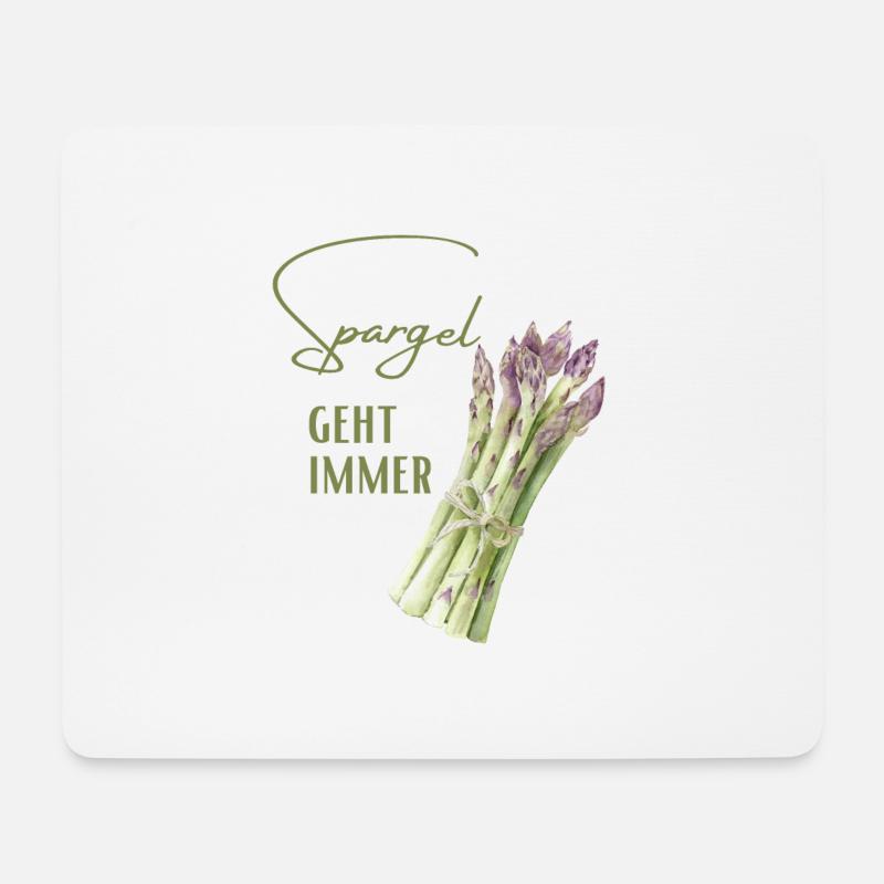 Spargel geht immer Spargelesser - Mousepad (Querformat) - Weiß