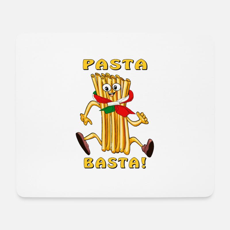 PASTA BASTA - Mousepad (Querformat) - Weiß