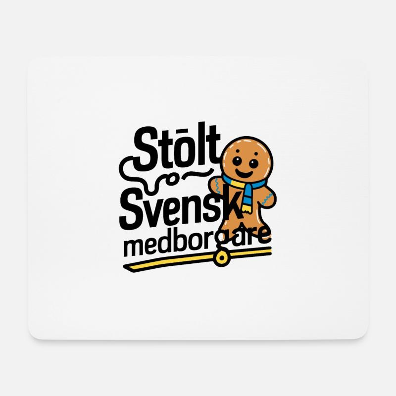 STOLT SVENSK MEDBORGARE - Mousepad (Querformat) - Weiß