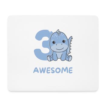 Dino pour les enfants de 3 ans - Tapis de souris (format paysage) - blanc - Devant
