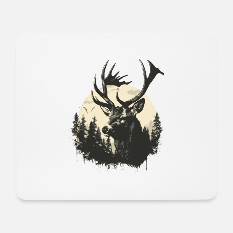 Deer - Mouse Pad (horizontal) - white