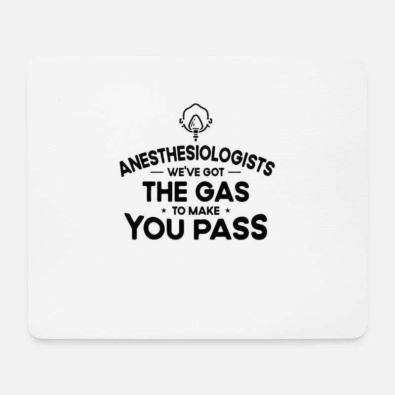 Ich Habe Gas Bekommen, Damit Sie CRNA Bestehen - Mousepad (Querformat) - Weiß