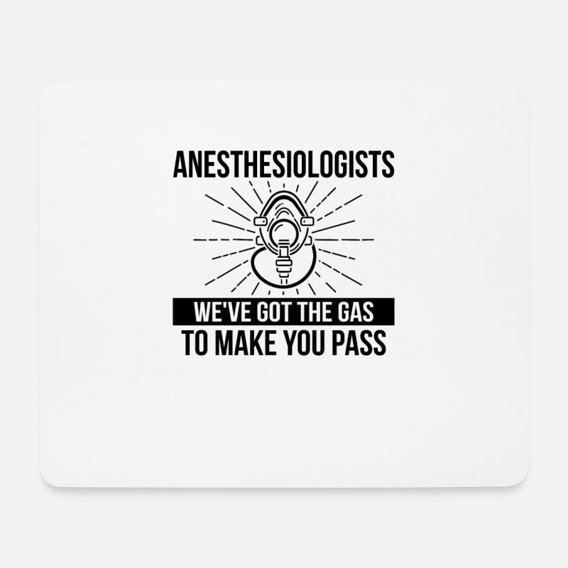 Ich Habe Gas Bekommen, Damit Sie CRNA Bestehen - Mousepad (Querformat) - Weiß