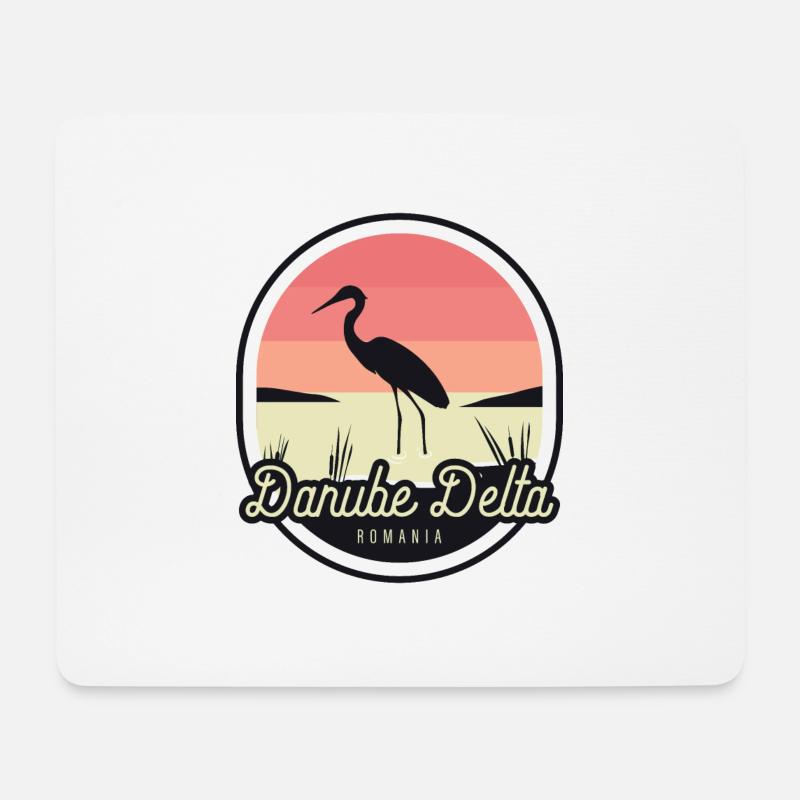 Donaudelta - Rumänisch, Donau - Mousepad (Querformat) - Weiß