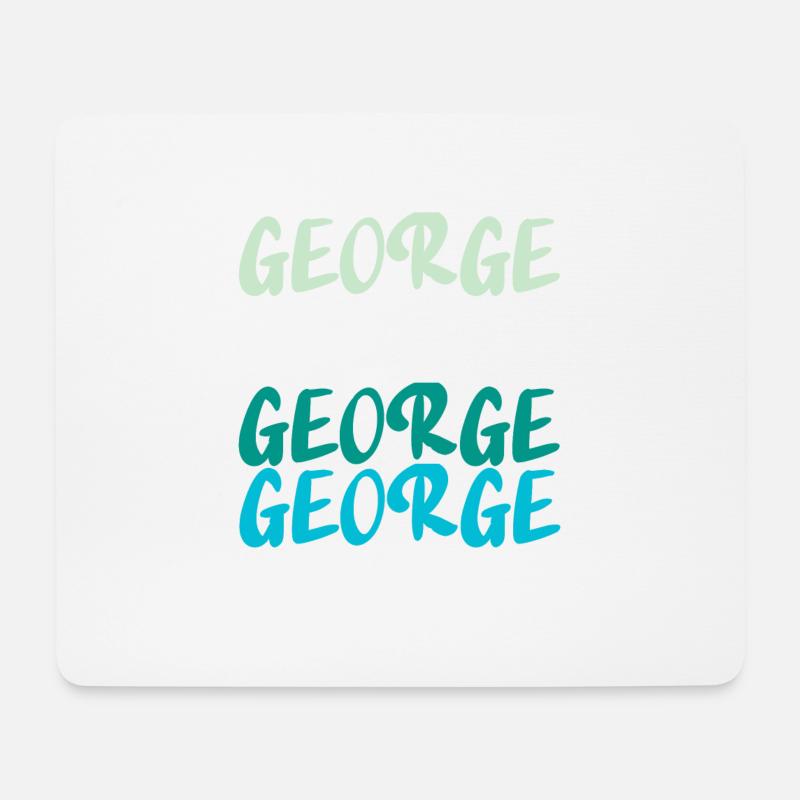 George Name Pettern pastel - Mousepad (Querformat) - Weiß