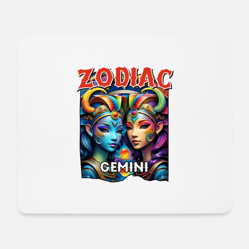 Sternzeichen Zwillinge - Zwillinge Sternzeichen - Mousepad (Querformat) - Weiß