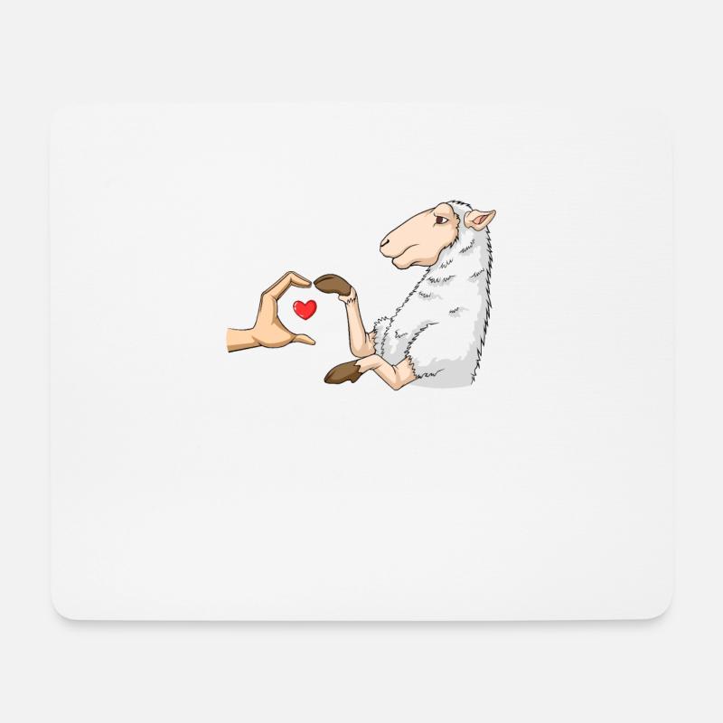 Schafliebhaber Freund Lamm Lämmer - Mousepad (Querformat) - Weiß