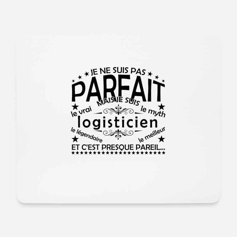 Logistiker-Geschenk Logistiker, der echte Logistiker - Mousepad (Querformat) - Weiß
