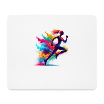 Splash Art Running Marathon Fitness Runner Run - Mouse Pad (horizontal) - white - Front