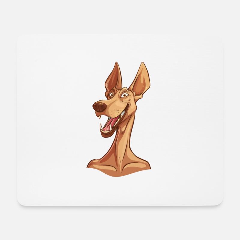 Pharaonenhund | Pharaoh Hound | Cartoon Artwork - Mousepad (Querformat) - Weiß