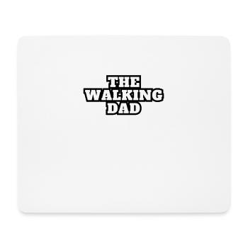 Le papa qui marche fille blanche - Tapis de souris (format paysage) - blanc - Devant