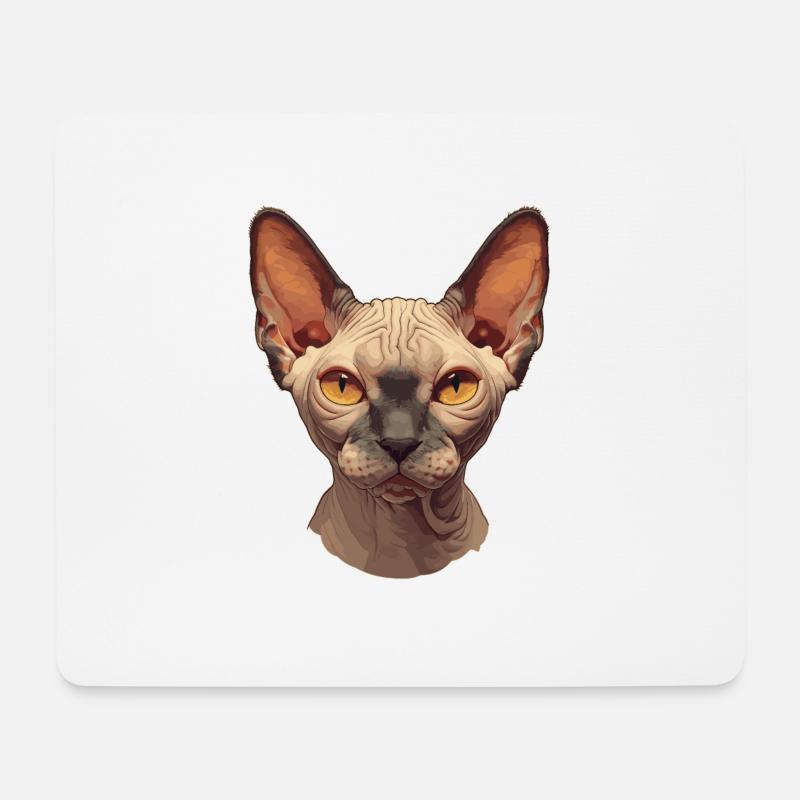 Sphynx Kätzchen Sphynx Katze - Mousepad (Querformat) - Weiß