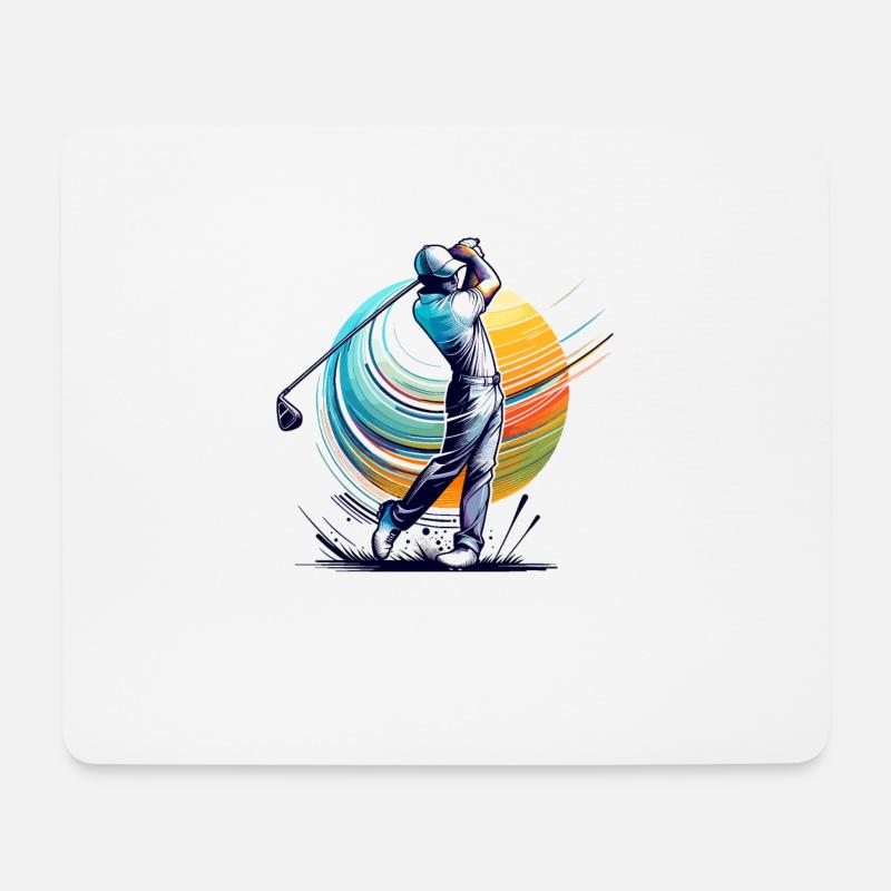 Golfer Golfspieler Golfer Golfer - Mousepad (Querformat) - Weiß