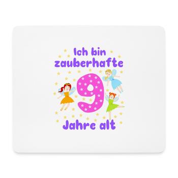 9. Geburtstag Feen Magie Fantasie Mädchen 9 Jahre - Mousepad (Querformat) - Weiß - Vorne