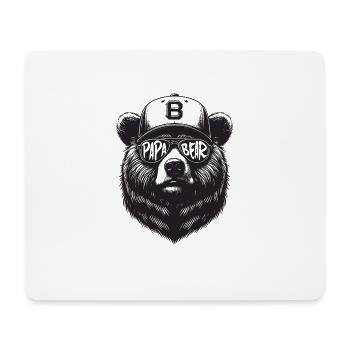 Papa Ours - Cadeau Papa Père Ours pour la fête des Pères - Tapis de souris (format paysage) - blanc - Devant