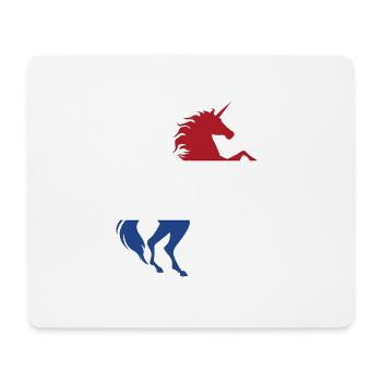 T-Shirt Licorne Drapeau Pays-Bas Licorne Magique - Tapis de souris (format paysage) - blanc - Devant