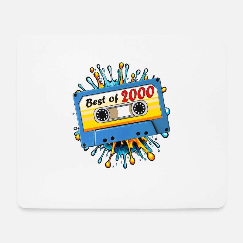 2000 MUSIKKASETTE BEST OF - Mousepad (Querformat) - Weiß