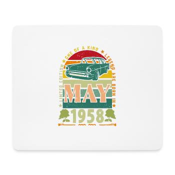 Geburtstagsgeschenk Mai 1958, Mai 1958, Mai 1958. - Mousepad (Querformat) - Weiß - Vorne
