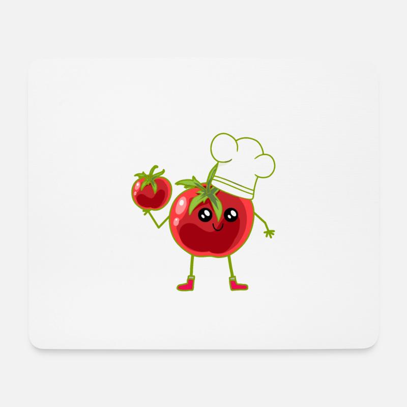 Tomate Tomaten Koch Köchin Köche - Mousepad (Querformat) - Weiß