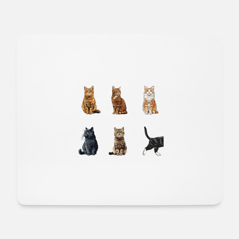 Katze Katzen Tricks lustiges Katzen - Mousepad (Querformat) - Weiß